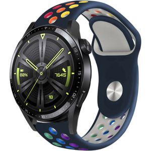 Strap-it Huawei Watch GT 3 46mm sport band (donkerblauw kleurrijk)