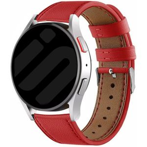 Strap-it Samsung Galaxy Watch 6 Classic 43mm leren bandje (rood)