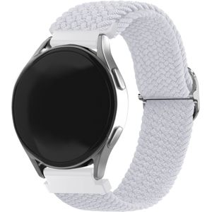 Strap-it Samsung Galaxy Watch 6 - 44mm verstelbaar geweven bandje (wit)