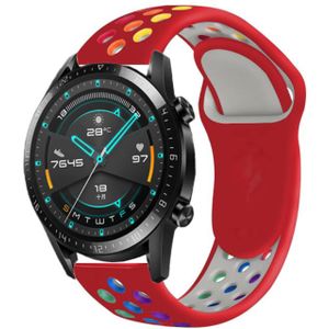 Strap-it Huawei Watch GT 2 sport band (kleurrijk rood)