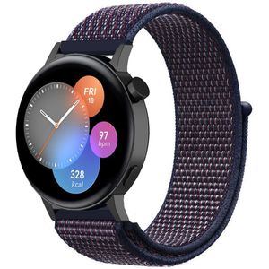 Strap-it Huawei Watch GT 3 42mm nylon band (paars-blauw)