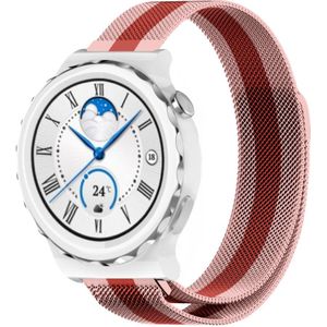 Strap-it Huawei Watch GT 3 Pro 43mm Milanese band (rood/roze)