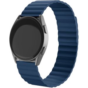Strap-it Samsung Galaxy Watch 4 Classic 46mm magnetisch siliconen bandje (blauw)