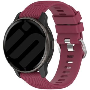 Strap-it Garmin Vivoactive 3 siliconen bandje (wijnrood)