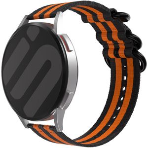 Strap-it Polar Ignite 3 nylon gesp bandje (zwart/oranje)
