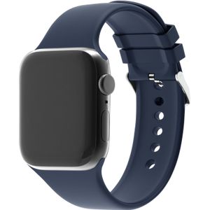 Strap-it Apple Watch siliconen gesp bandje (donkerblauw)