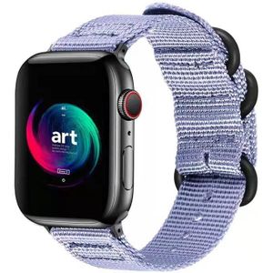 Strap-it Apple Watch nylon gesp bandje (lavendel)