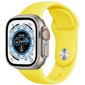 Strap-it Apple Watch Ultra silicone band (geel)