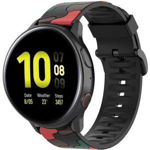 Strap-it Samsung Galaxy Watch Active camouflage band (rood)