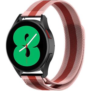 Strap-it Samsung Galaxy Watch 4 - 40mm Milanese band (rood/roze)