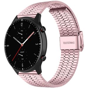 Strap-it Amazfit GTR 2 roestvrij stalen band (rosé pink)