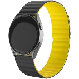 Samsung Gear S3 magnetisch siliconen bandje (zwart/geel)