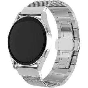 Strap-it Samsung Galaxy Watch 46mm stalen Milanese band (zilver)