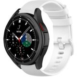 Strap-it Samsung Galaxy Watch 4 Classic 42mm Luxe Siliconen bandje (wit)