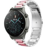 Strap-it Huawei Watch GT 2 Pro stalen band (zilver/roze)