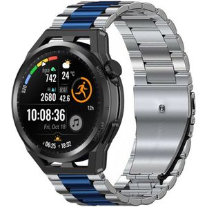 Strap-it Huawei Watch GT Runner stalen band (zilver/blauw)