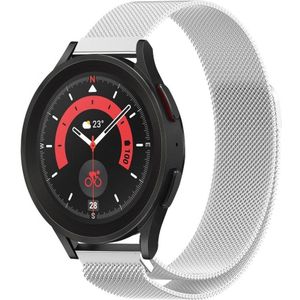 Strap-it Samsung Galaxy Watch 5 Pro Milanese band (zilver)