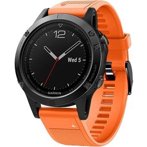 Strap-it Garmin Instinct 3 - 45mm siliconen bandje (oranje)