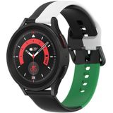 Strap-it Samsung Galaxy Watch 5 Pro triple sport band (zwart-wit-groen)