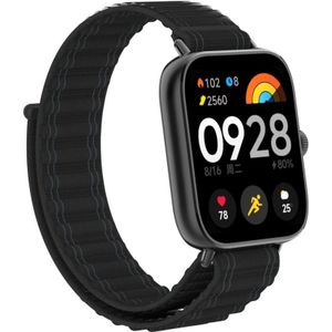 Strap-it Redmi Watch 4 Wave nylon bandje (zwart)