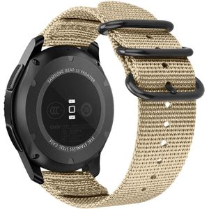 Strap-it Samsung Galaxy Watch 46mm nylon gesp band (khaki)