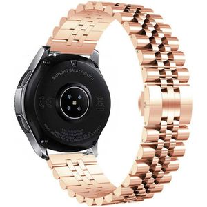 Strap-it Huawei Watch GT 3 Pro 43mm Jubilee stalen band (rosé goud)