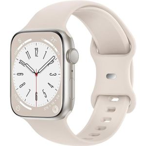 Strap-it Apple Watch siliconen bandje (sterrenlicht)