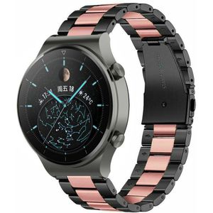 Strap-it Huawei Watch GT 2 Pro stalen band (zwart/roze)