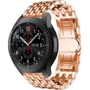 Strap-it Samsung Galaxy Watch stalen draak band 46mm (rosé goud)