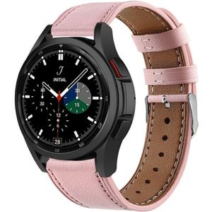 Strap-it Samsung Galaxy Watch 4 Classic 46mm leren bandje (roze)