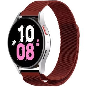 Strap-it Samsung Galaxy Watch 5 - 44mm Milanese band (rood)