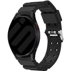 Strap-it Samsung Galaxy Watch 6 Classic 47mm silicone armor bandje (zwart)
