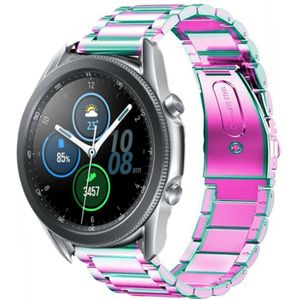 Strap-it Samsung Galaxy Watch 3 stalen band 45mm (regenboog)