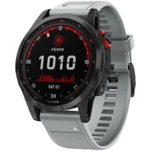 Strap-it Garmin Fenix 7 siliconen bandje (grijs)