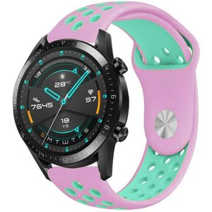 Strap-it Huawei Watch GT 2 sport band (roze/aqua)