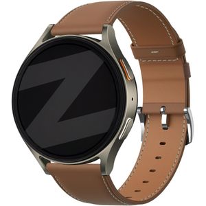 Bandz Fossil Gen 5e - 44mm lederen band 'Easy fit' (bruin)