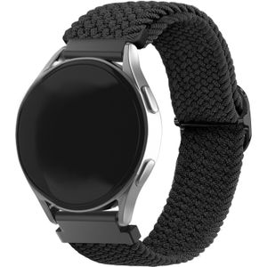Strap-it Samsung Gear Sport verstelbaar geweven bandje (zwart)