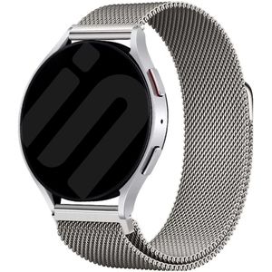 Strap-it Samsung Galaxy Watch 4 - 44mm Milanese band (titanium)