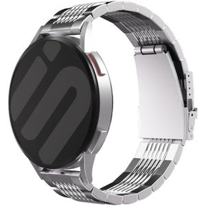 Strap-it Xiaomi Watch S3 luxe stalen schakel band (zilver)