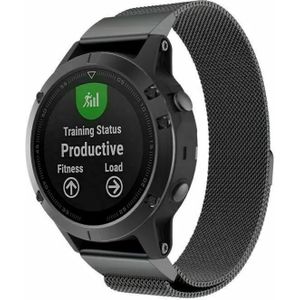 Strap-it Garmin MARQ Milanese band (zwart)
