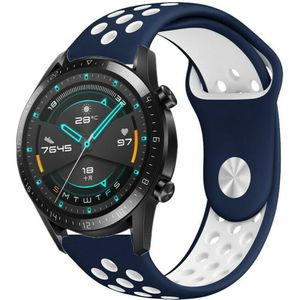 Strap-it Huawei Watch GT 2 sport band (blauw wit)