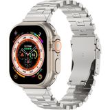 Strap-it Apple Watch Butterfly titanium band (zilver)