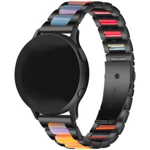 Strap-it Huawei Watch GT 2 42mm stalen resin band (zwart/kleurrijk)