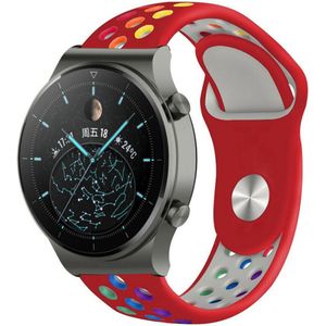 Strap-it Huawei Watch GT 2 Pro sport band (rood kleurrijk)