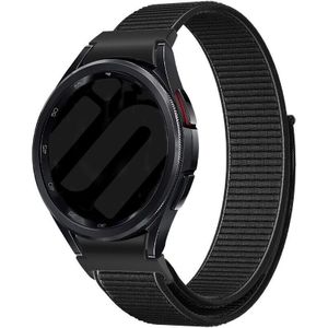 Strap-it Samsung Galaxy Watch 4 Classic 46mm 'One push' nylon band (zwart)