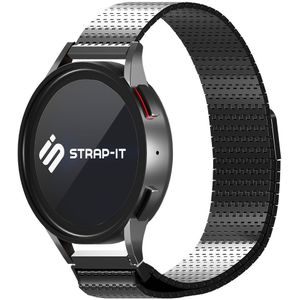 Strap-it Polar Grit X Pro luxe metalen mesh bandje (zwart)