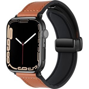 Strap-it Apple Watch leren D-buckle bandje (bruin)