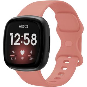 Strap-it Fitbit Versa 3 siliconen classic bandje (roze)