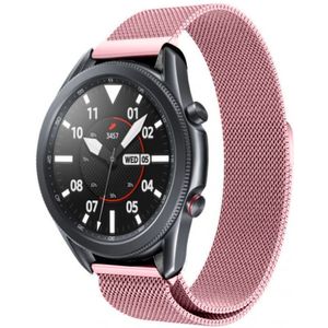 Strap-it Samsung Galaxy Watch 3 Milanese band 45mm (roze)