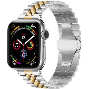 Strap-it Apple Watch Jubilee stalen band (zilver/goud)